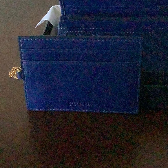 Prada Tessuto Quilted Nylon Flap Wallet 1MH132, Blue - Picture 7 of 7